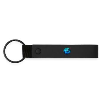 I Need Beach – Surf, Sun, Sea, Palm Trees - Matte Pu Keyring - black - Front