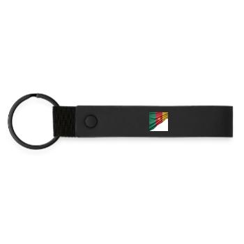 drapeaux du Cameroun - Porte-clés en PU mat - noir - Devant
