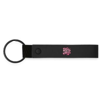Plus de cœurs d'amour - Porte-clés en PU mat - noir - Devant