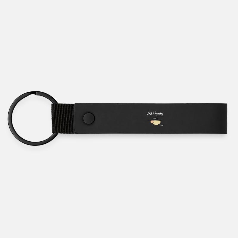 Mählandia design with wool sheep and hat - Matte Pu Keyring - black