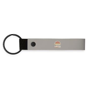 Born in October 1968 - vintage gift October 1968 - Matte Pu Keyring - light grey - Front