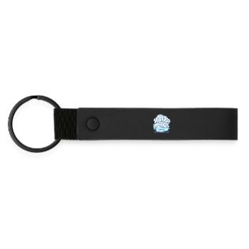 Salvador de Bahia Travel Map - Matte Pu Keyring - black - Front