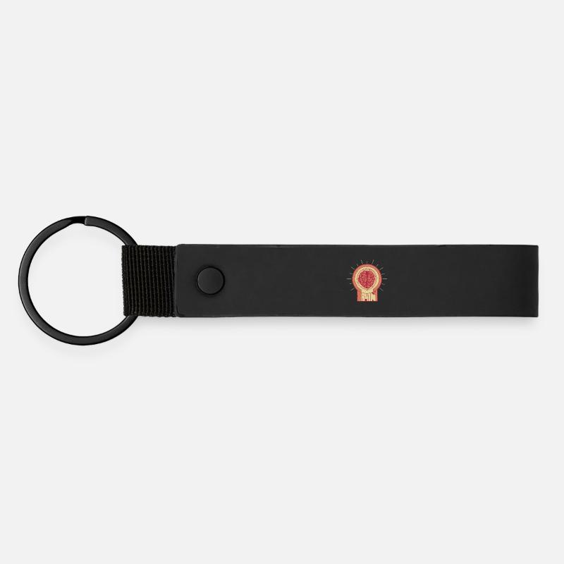 brainy - Matte Pu Keyring - black