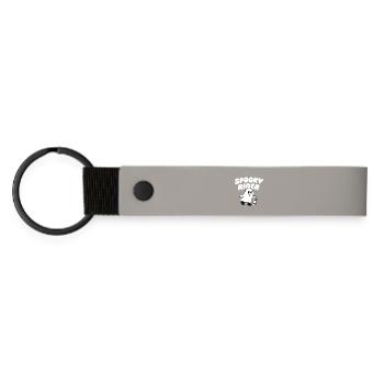 Conception effrayante du patineur - Porte-clés en PU mat - gris clair - Devant