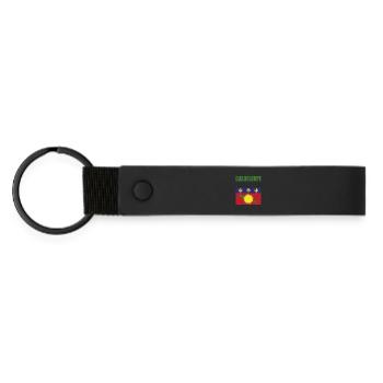 T-Shirt mit Flagge auf den Antillen von Guadeloupe - Matte PU Schlüsselanhänger - Schwarz - Vorne