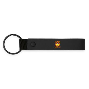 Halloween Softball Mama Design - Matte PU Schlüsselanhänger - Schwarz - Vorne