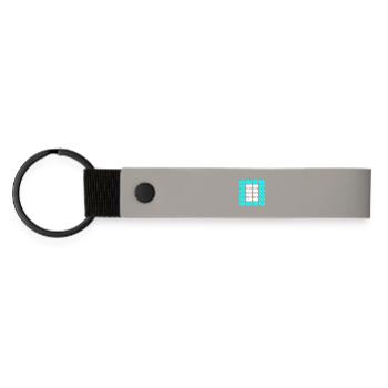 Éléphant - Porte-clés en PU mat - gris clair - Devant
