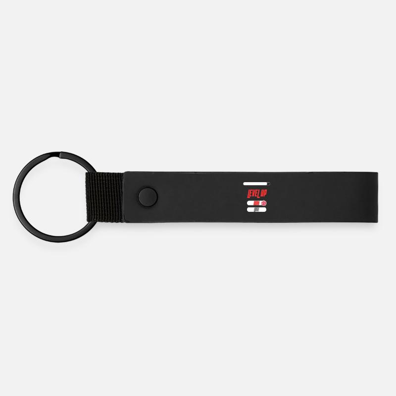 Level Up Win Lose Sport Spieldesign - Matte PU Schlüsselanhänger - Schwarz