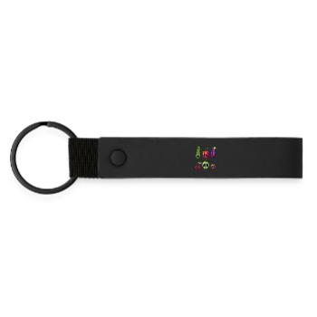 Fruit and vegetable skulls - Matte Pu Keyring - black - Front