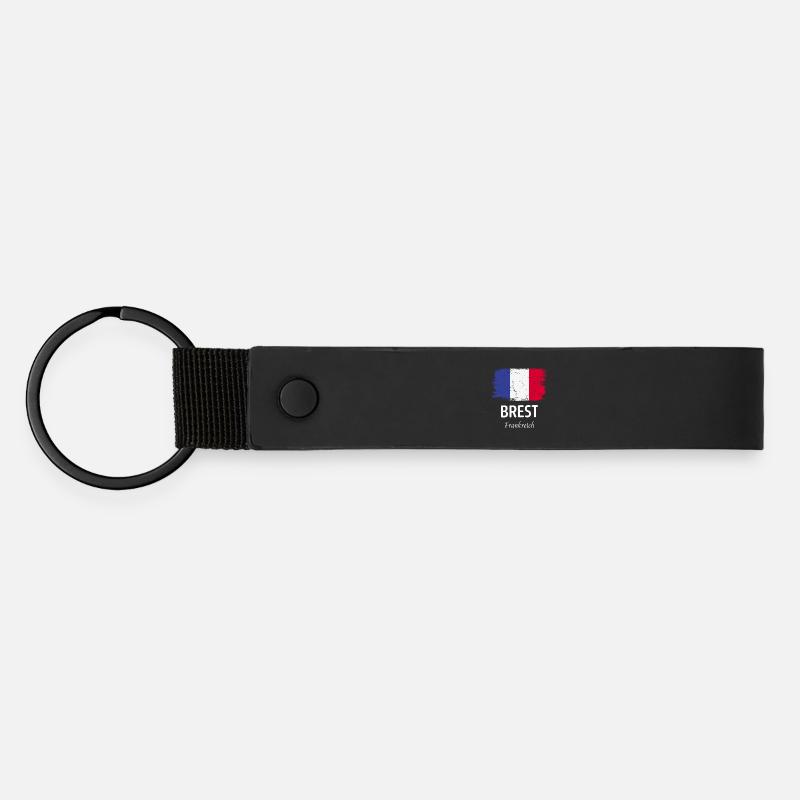 Brest - Matte Pu Keyring - black