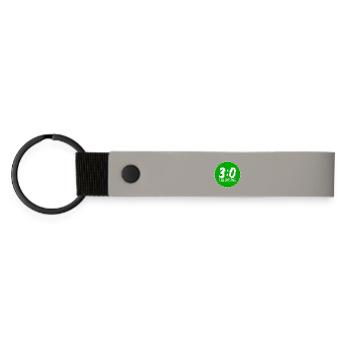 Football Thirty 30th Birthday - Matte Pu Keyring - light grey - Front