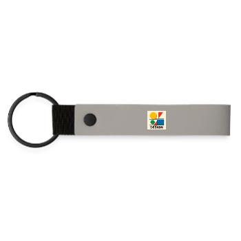 Geometry Bauhaus Colorful Composition - Matte Pu Keyring - light grey - Front
