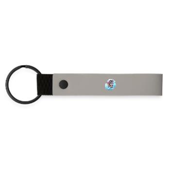 Vol du Petit Poney Licorne Nuage - Porte-clés en PU mat - gris clair - Devant