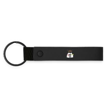 Hello Winter - Matte Pu Keyring - black - Front