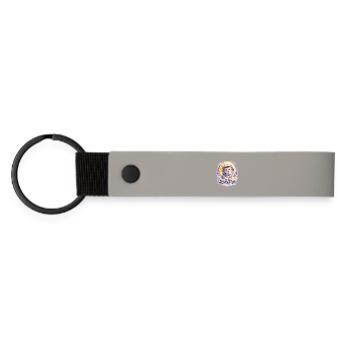Cosmic Cat - Chat mignon dans l’espace - Porte-clés en PU mat - gris clair - Devant