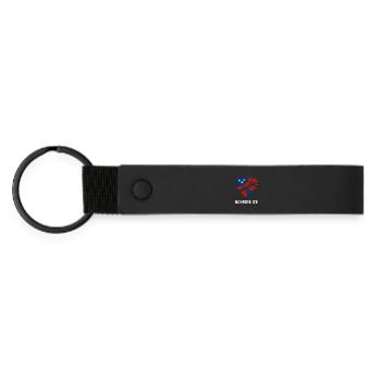Stop the deportation protest heart - Matte Pu Keyring - black - Front