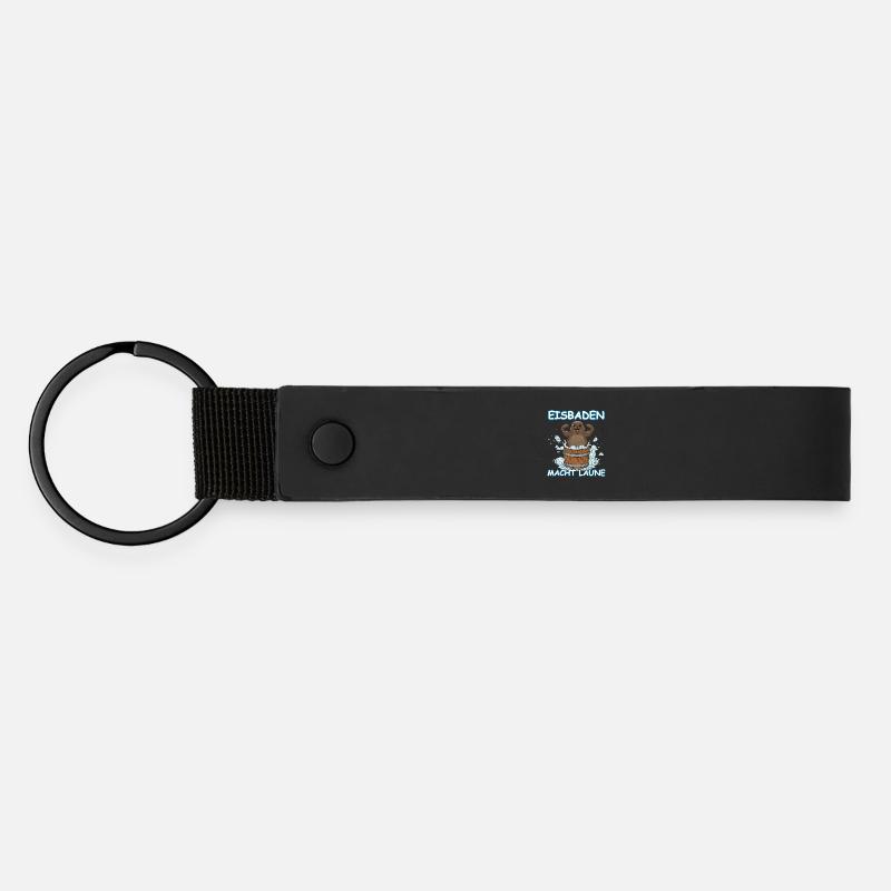 Phoque de bain de glace - Porte-clés en PU mat - noir