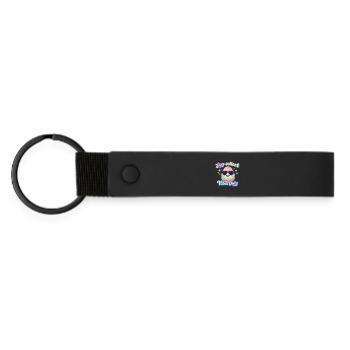 Voilà toi poussin, Pâques, Enfants, Poulet - Porte-clés en PU mat - noir - Devant