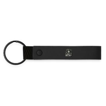 Radicalized By Basic Decency Statement Shirt - Matte Pu Keyring - black - Front