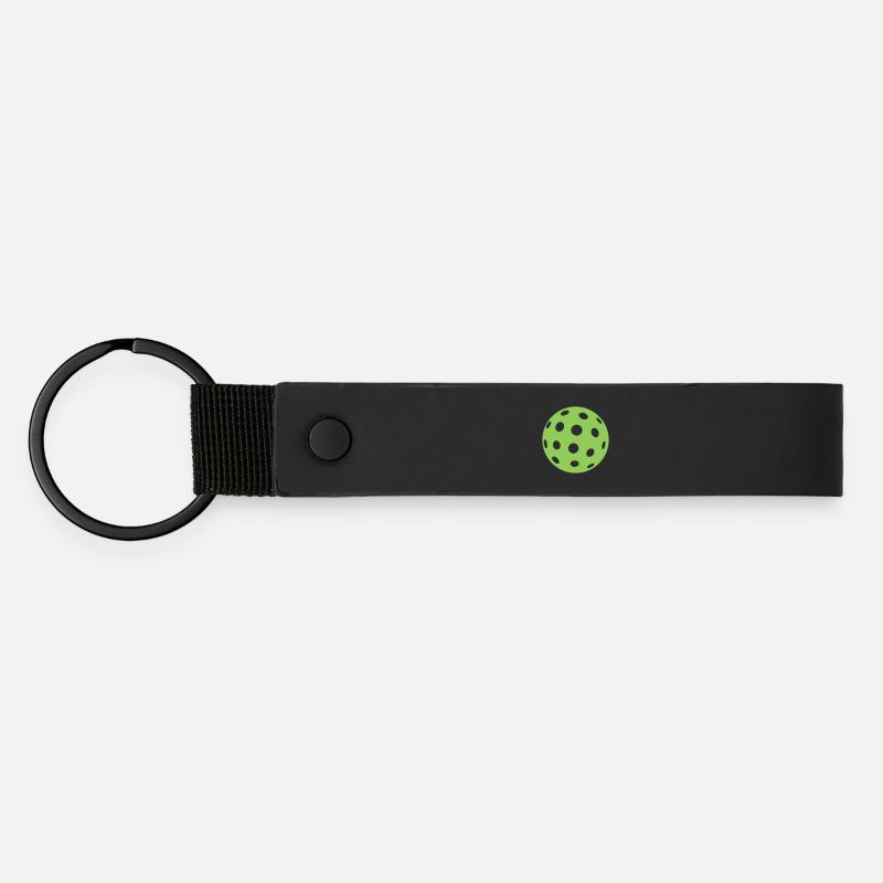 Pickleball - Matte Pu Keyring - black