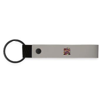Peace Stop The War - Matte Pu Keyring - light grey - Front