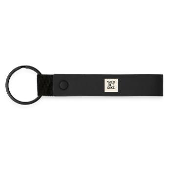 78BA7F94-238B-4308-97DB-99BE7A67FFE7_7 - Matte Pu Keyring - black - Front