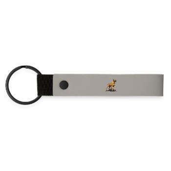 Chien Rhodesian Ridgeback sur Rocher Portrait Fier - Porte-clés en PU mat - gris clair - Devant