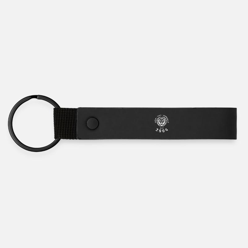 22e anniversaire Sauvage, libre et indompté depuis 05/2004 - Porte-clés en PU mat - noir