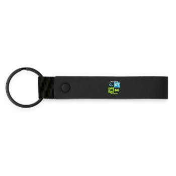 CLOTHING Urban Block — Neon Black - Matte Pu Keyring - black - Front