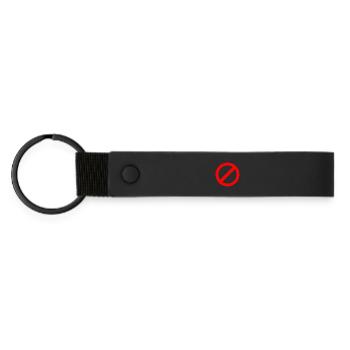 Not Allowed - Matte Pu Keyring - black - Front