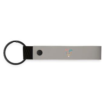Âme Reconnaissante Arc-en-Ciel - Porte-clés en PU mat - gris clair - Devant
