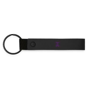 Entendu. Reçu. Retenu. Poils au... Violet Clair - Porte-clés en PU mat - noir - Devant