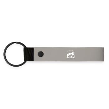 Basenji Mantrailing Dog Sports Dogs Wilsigns - Matte Pu Keyring - light grey - Front