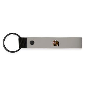 Work Eat Fish Repeat Carp Fishing - Matte Pu Keyring - light grey - Front