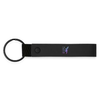 Shetland Islands - Matte Pu Keyring - black - Front