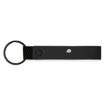éléphant - Porte-clés en PU mat - noir - Devant
