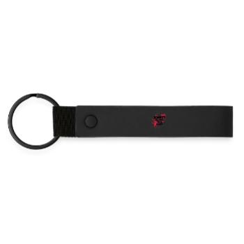 zombies runied this shirt - zombie blood bloody - Matte Pu Keyring - black - Front