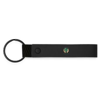 Conception écologique de la Terre avec les mains - Porte-clés en PU mat - noir - Devant