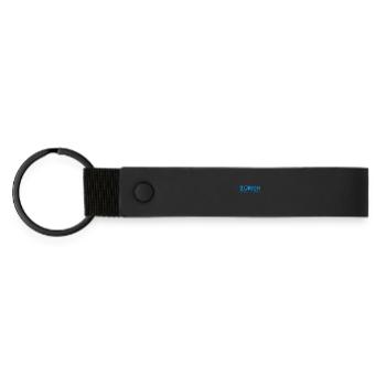 Zurich coordinates - Matte Pu Keyring - black - Front