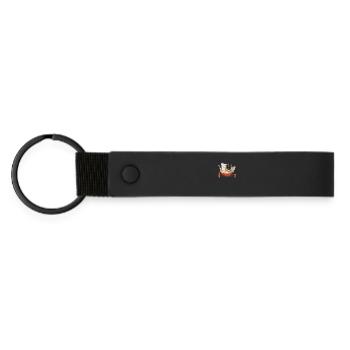 Ramen Cats - Matte Pu Keyring - black - Front