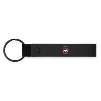 Sloth Sloth Lover - Matte Pu Keyring - black - Front
