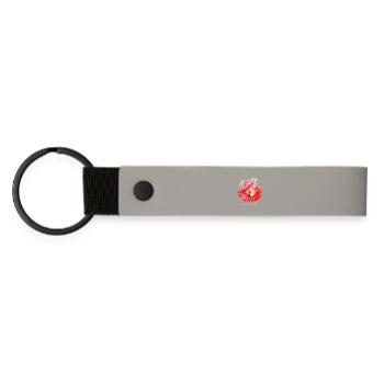 Mohnblume Muttertag Geschenk cooler Spruch Garten - Matte PU Schlüsselanhänger - Hellgrau - Vorne