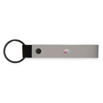 Easily distracted by Nail Art Nail Tech - Matte Pu Keyring - light grey - Front