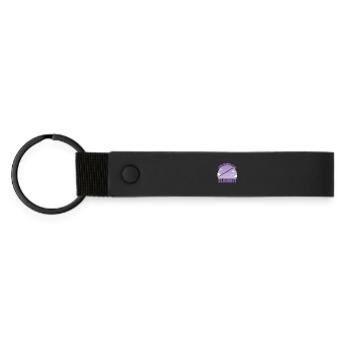 Clarinet Instrument Musician Girl Gift - Matte Pu Keyring - black - Front