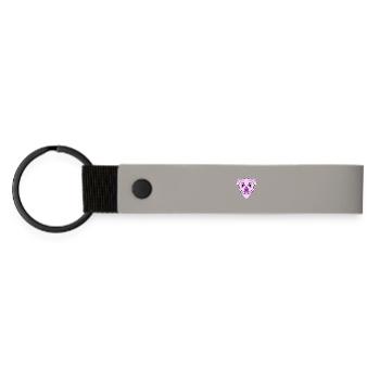 Animal à tête de porc - Porte-clés en PU mat - gris clair - Devant
