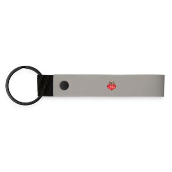 Valentine's Day Heart Sloth - Matte Pu Keyring - light grey - Front