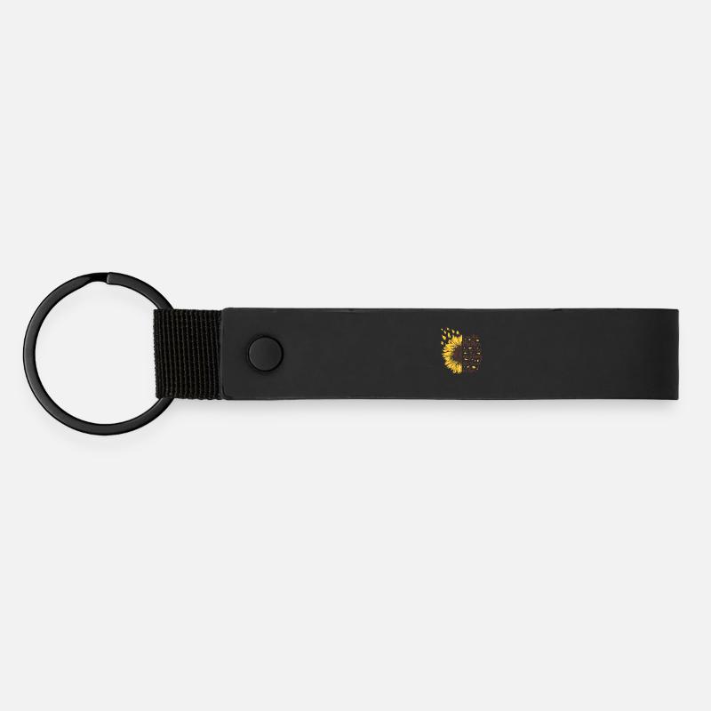 Je suis cette mère Cadeau de tournesol motivant - Porte-clés en PU mat - noir