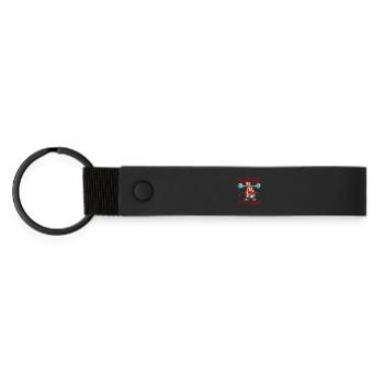 Sweat Is Fat Crying - Matte Pu Keyring - black - Front