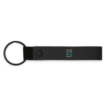 Pilote de pelle - Porte-clés en PU mat - noir - Devant