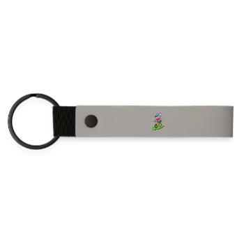 Vélo souris - Porte-clés en PU mat - gris clair - Devant